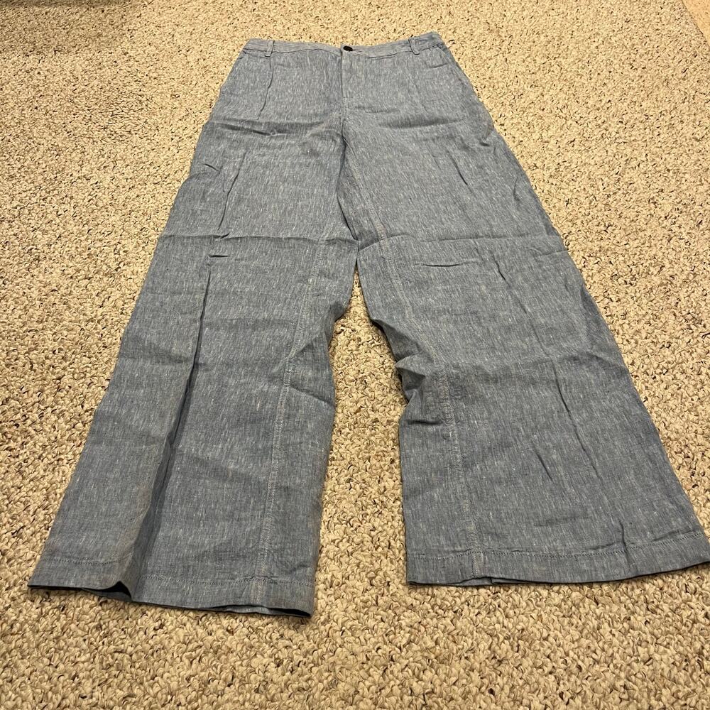 Madewell Wide Leg Pants in Heather Blue